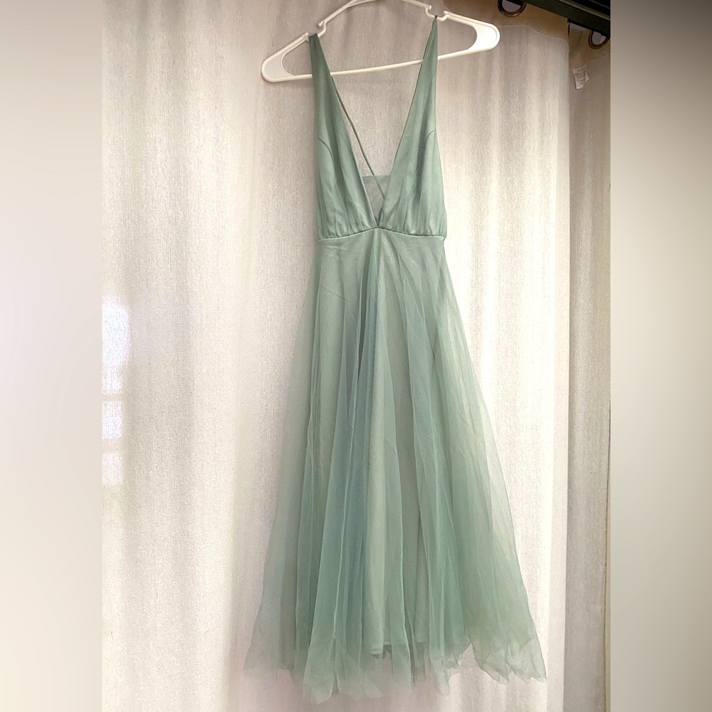 Elegant Mint Green Cocktail or Bridsmaid Dress